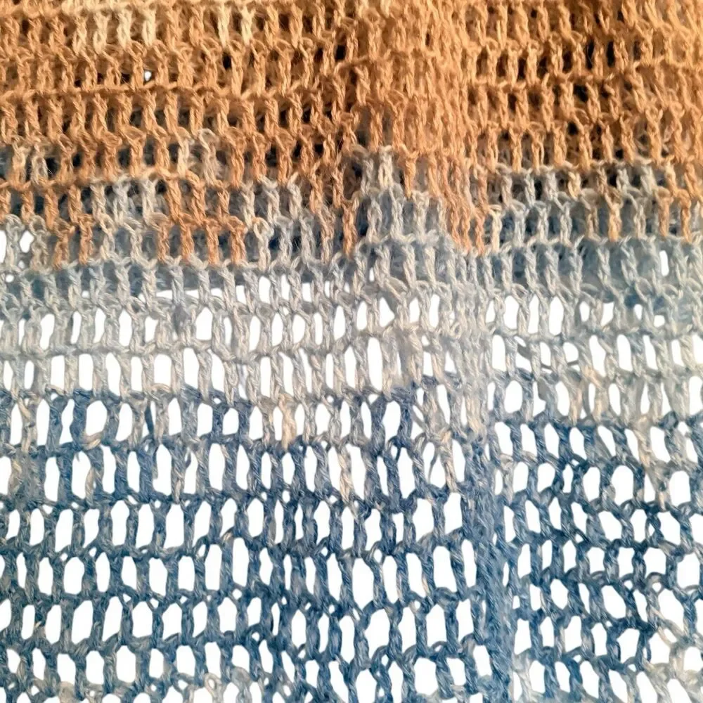 Handmade Crochet Scarf 24x72‎ Cozy Beachy Cruise Boho